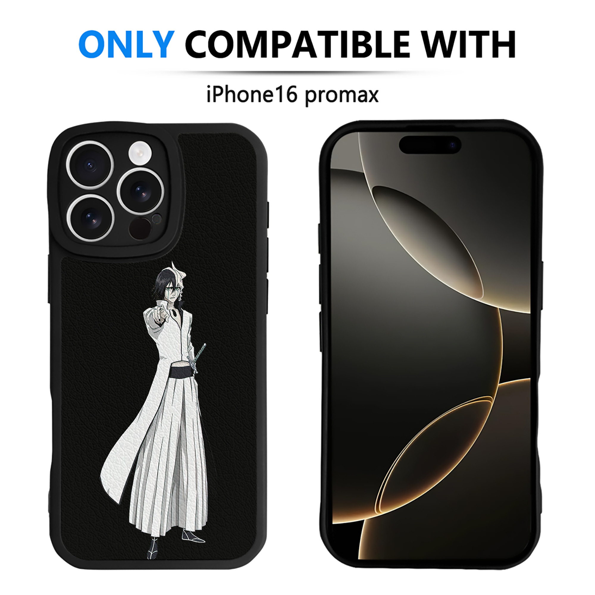 （画像用） ブリーチ ウルキオラ·シファー BLEACH Ulquiorra cifer 【iPhone 16シリーズ対応】シリコンスマホケース（レザー調） 材質：シリコン